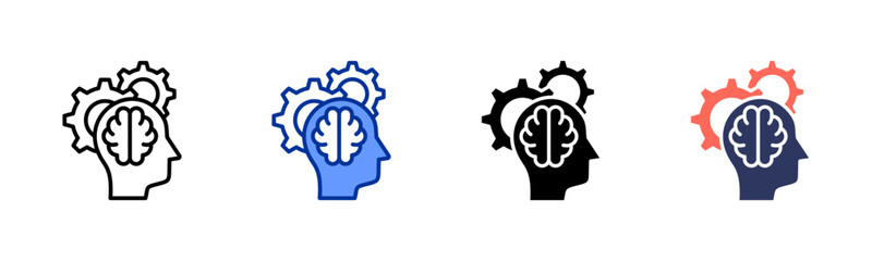 Emotional Intelligence icon set multiple style collection