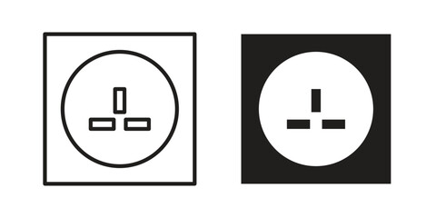 Socket icon collection with multiple styles. EPS10