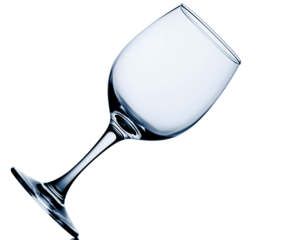 Empty Transparent Wine Glass, Isolated