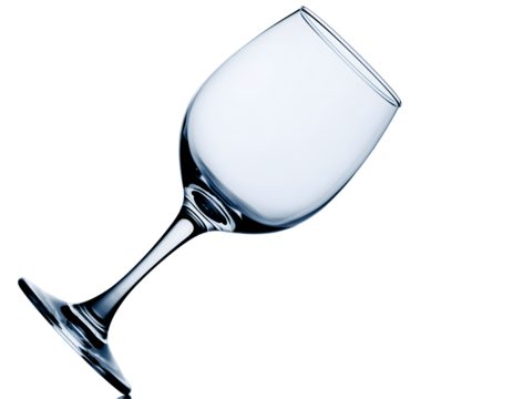 Empty Transparent Wine Glass, Isolated - Powered by Adobe