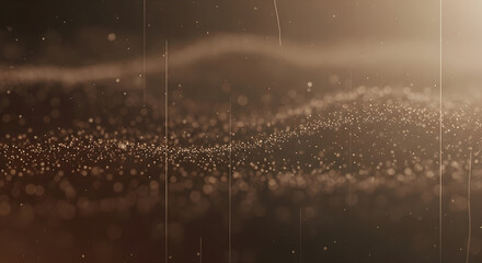 Luxury Gold Particle Dust Wave Flowing Abstract Vintage Cinematic Background