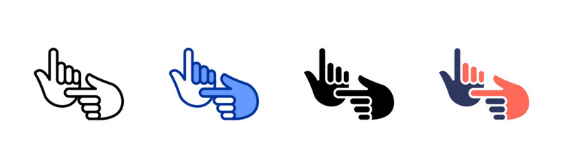 Expressive Gesture icon set multiple style collection