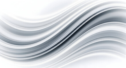 Abstract gray silver flowing wave background template banner design