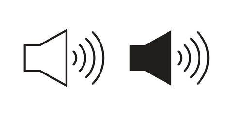 Volume icon collection with multiple styles. EPS10