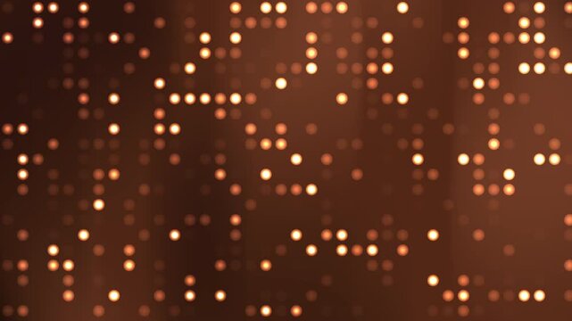 Abstract shimmering golden glowing dots creating a festive digital pattern