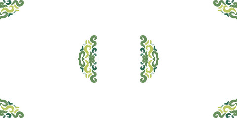 Minimalist Green Corner Frame Border