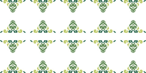 Seamless Green Abstract Triangle Pattern