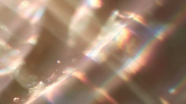 Abstract CloseUp of Light Refraction Showing a Spectrum of Colors