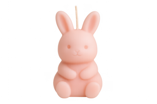 Pink bunny candle for easter decoration - Powered by Adobe