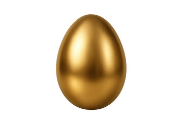 Golden egg representing wealth investment and luxury on transparent background
