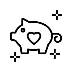 Piggy Bank icon design template SVG