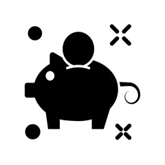 Piggy Bank icon design template SVG