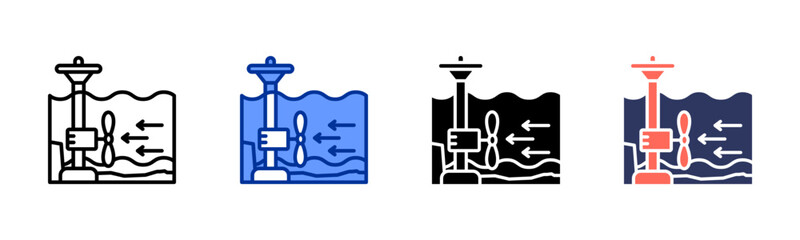 Energy Stream icon set multiple style collection