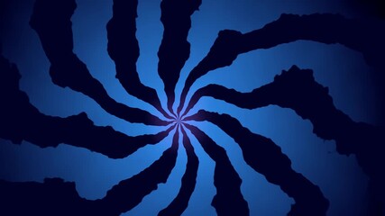 A seamless loop of an abstract, swirling cosmic energy vortex with blue and purple hues blurry. 