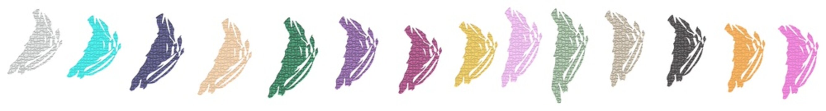 marker and scribble lines for a textured stroke effect ,wall paint mini design

