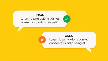 Pros vs Cons Comparison Infographic