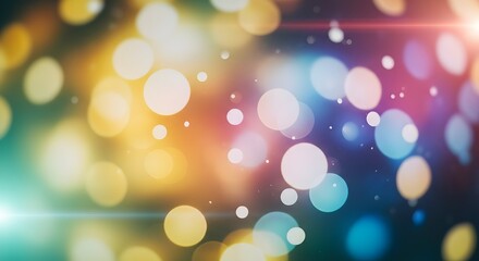 Fototapeta premium Abstract Bokeh Lights Background with Lens Flare and Gradient Colors
