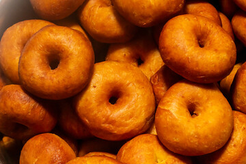 stack of fried donuts