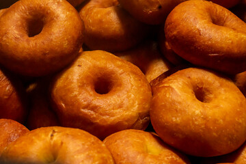 stack of fried donuts