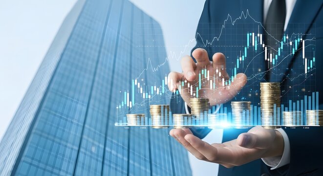 Financial Growth and Investment Strategy with Business Building Background.
