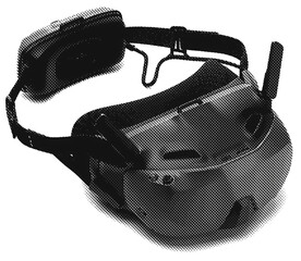 Goggles FPV Halftone RAW - Goggles antenna remote controller - R101