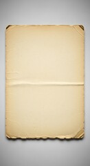 Vintage Paper Texture with Fold and Worn Edges.