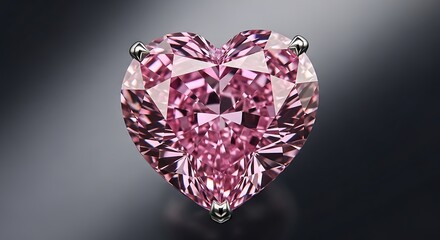 Heart-Shaped Pink Diamond - A Symbol of Love and Luxury.