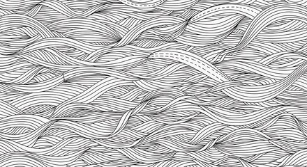 Abstract Wavy Lines Pattern - Dynamic and Flowing Design.