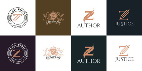 Luxury Vintage Emblem Logo Set for Legal, Corporate, Author, and Justice Branding