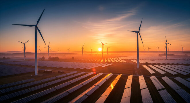 Solar cell in solar farm, Alternative energy and sustainable energy, photovoltaic, Pure energy renewable, clean energy, solar energy, reduce global warming, environment, green energy.