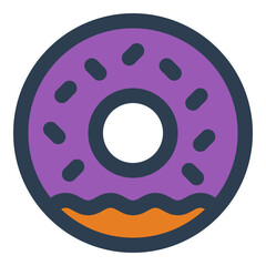 donut filled outline icon