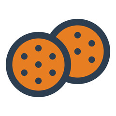 biscuit filled outline icon