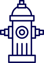 Fire hydrant icon and flat style design. Fire hydrant icon in minimalistic thin line stroke design. water hydrant symbol. Fire hydrant outline. Vector illustration. 