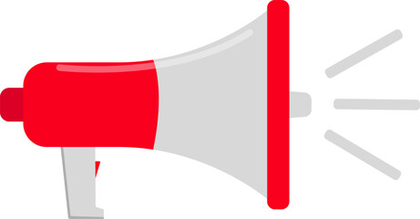 Vector of megaphone. Megaphone speaker for announce, advertising, promotion, and Grand sale. Bullhorn megaphone vector illustration. 
