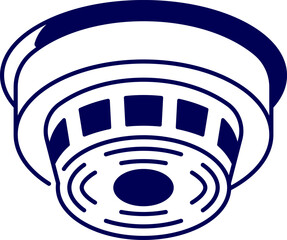 vector illustration of Smoke detector. Smoke detector icon vector, Symbol, logo illustrations. Smart smoke detector icon vector. Wireless smoke detector sensor symbol.
