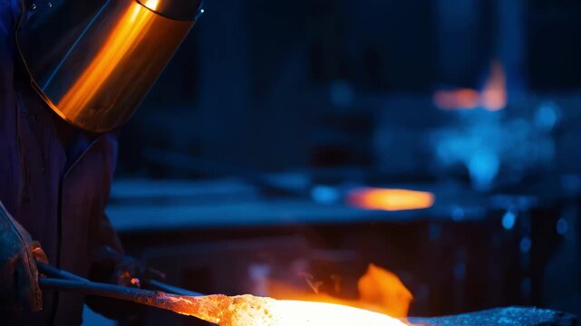 Industrial professional carefully handling siliconcarbide crucible inner repairs demonstrating safe techniques to maintain leakproof performance under extreme heat.