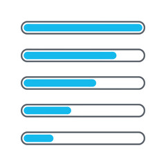 Obraz premium Download progress bar illustration, UI progress indicator in flat vector style