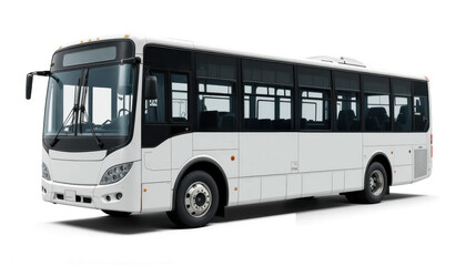 White City Bus Side View Mockup &mdash; on transparent png Background