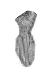Fashion model  made of wicker shows sculpted attractive female body with plenty of curves. This is a bodice style mannequin.