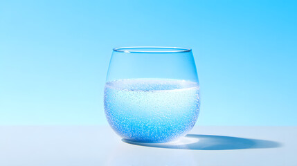 glass of sparkling water, generation AI 