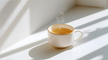 hot tea cup, generation AI 