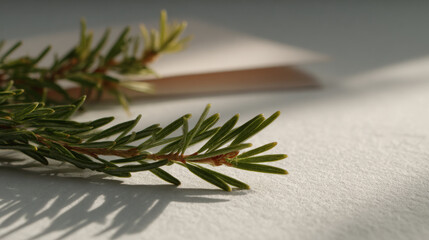 handwritten prayer delicately crafted on fine paper set against backdrop of evergreen branches
