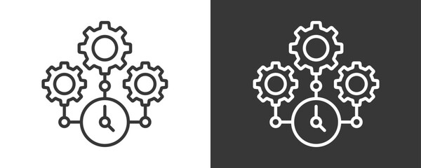 Efficiency Icon Set Vector Collection Isolated In Black And White