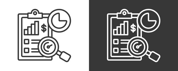 Kpi Icon Set Vector Collection Isolated In Black And White