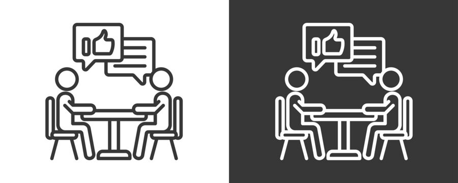 Feedback Icon Set Vector Collection Isolated In Black And White