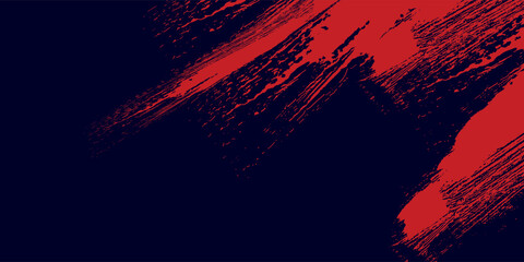 Energetic paint splatter design in red, creating a chaotic artistic motion effect over a deep blue backdrop.