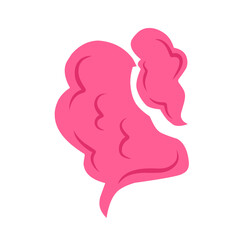 pink cartoon smoke cloud