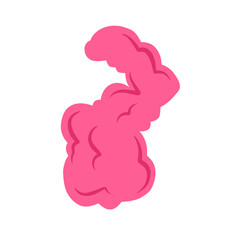 pink cartoon smoke cloud