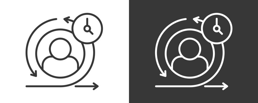 Scrum Icon Set Vector Collection Isolated In Black And White