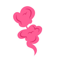 pink cartoon smoke cloud